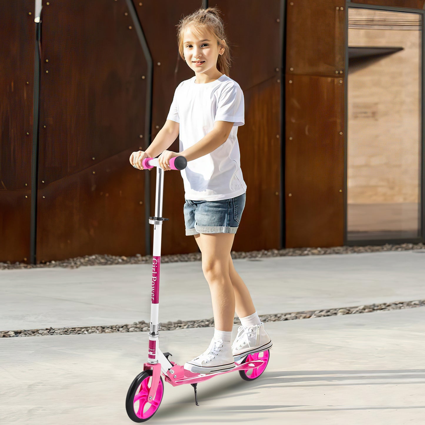 Hebitod Kids Scooter Folding Scooter Pink