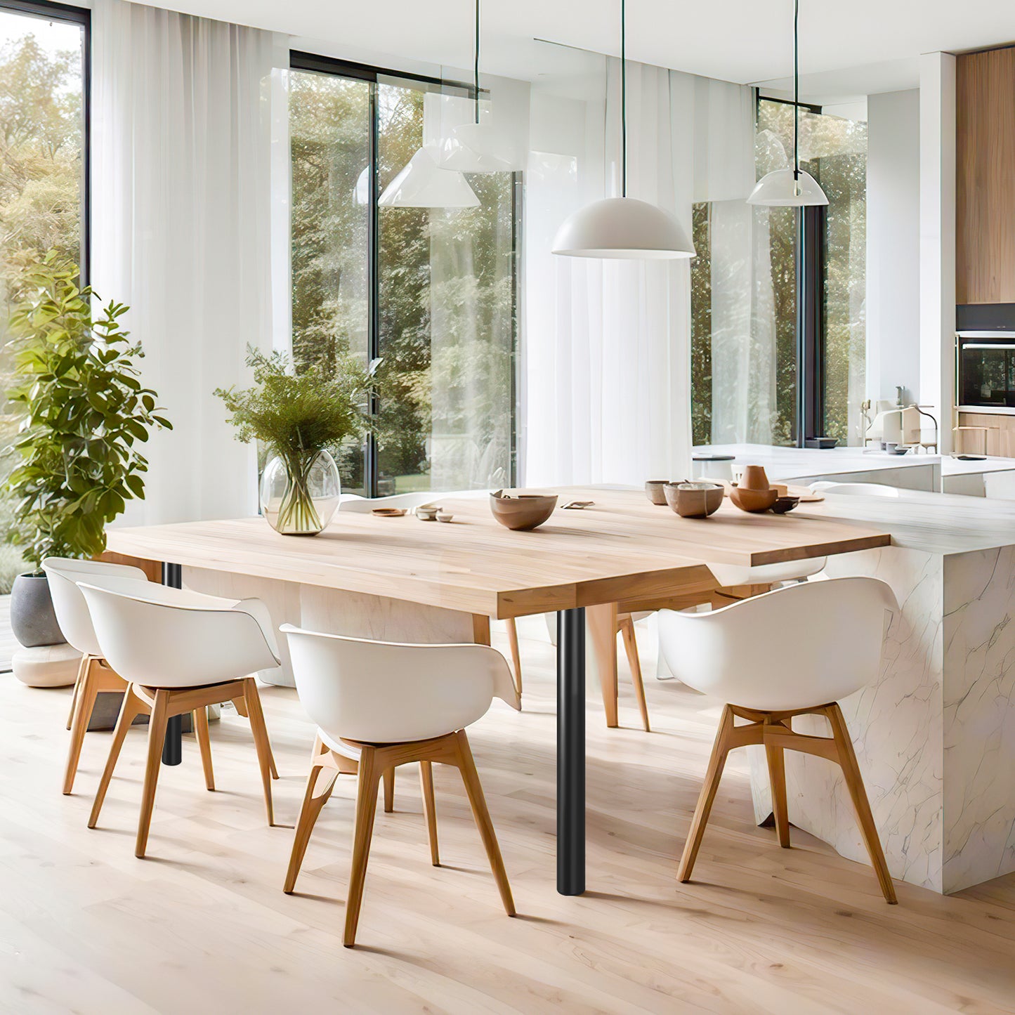 Hebitod Table Legs Furniture legs Metal Adjustable DIY 4 Pack