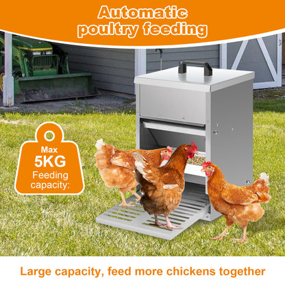 Hebitod Automatic Chicken Feeder Galvanised steel 5kg