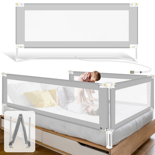 Hebitod Baby Bed Rail Foldable 150/180/200cm Height 68-95 cm