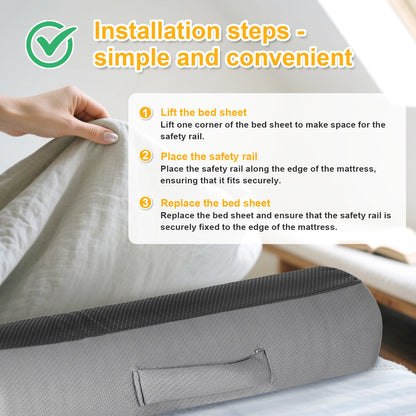 Hebitod Bed Rail Baby Fall Protection Foldable Foam 132x17x12 cm