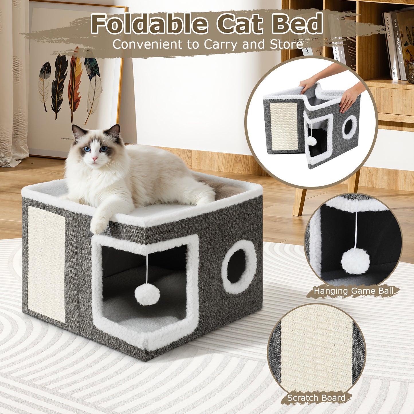 Hebitod Cat House Foldable 41x41x31cm