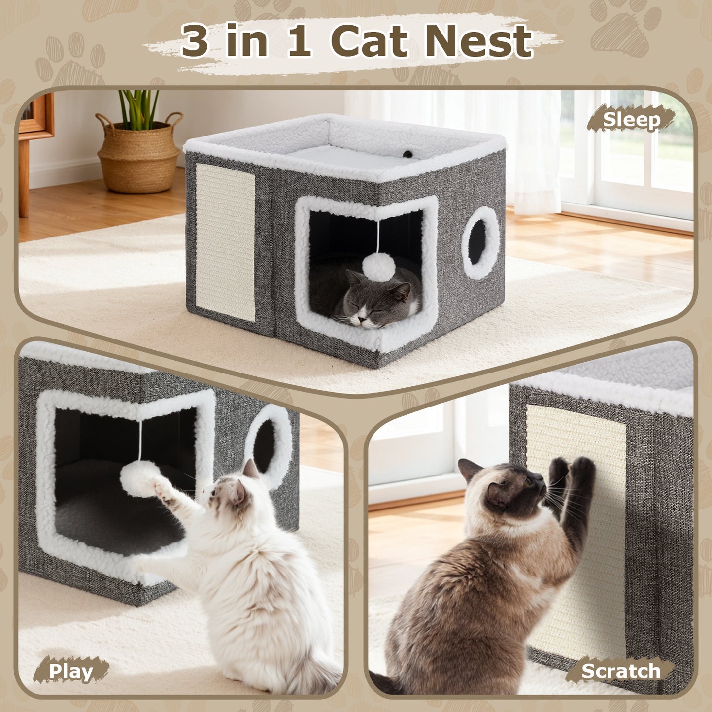 Hebitod Cat House Foldable 41x41x31cm