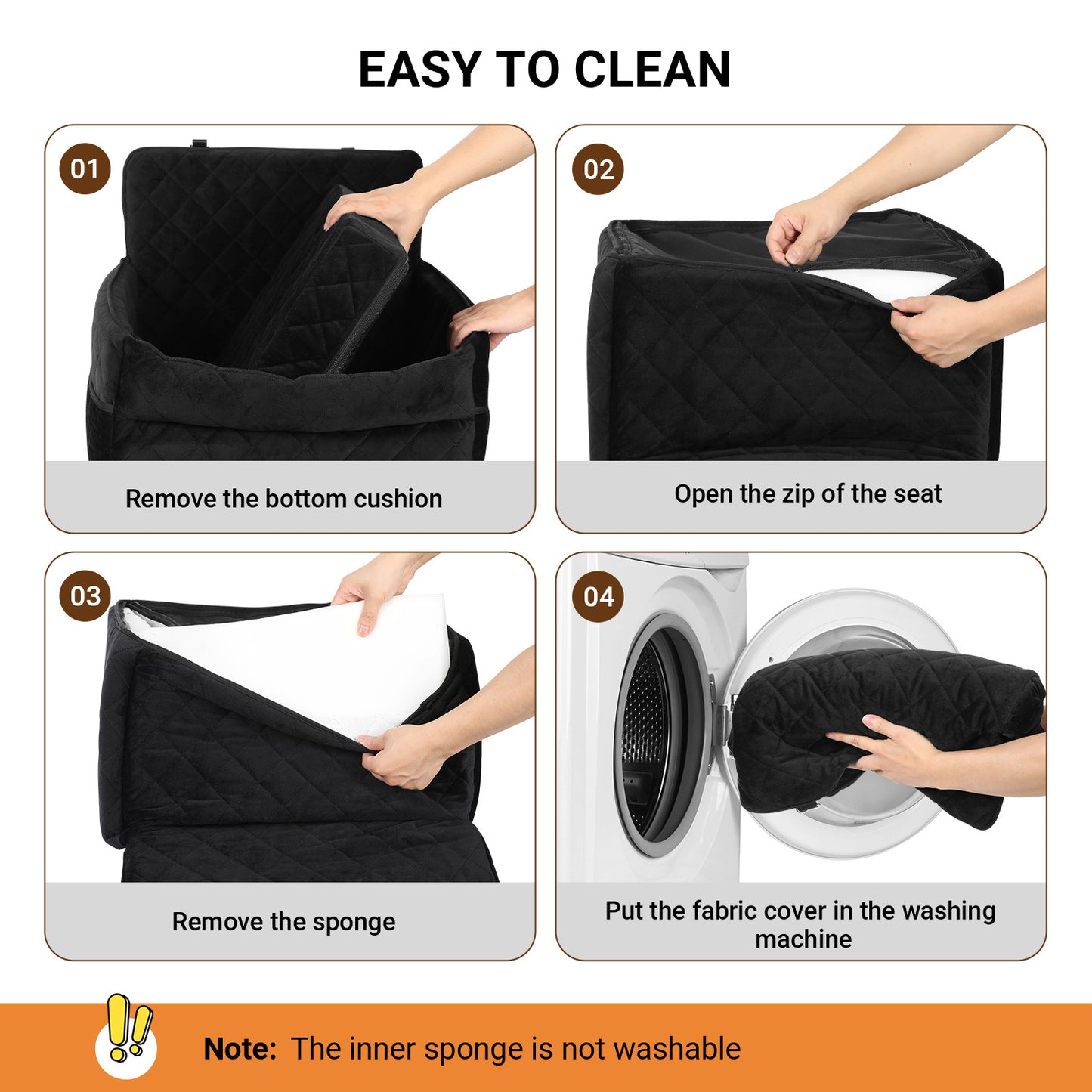 Hebitod Dog Car Seat Pet Seat Memory Foam