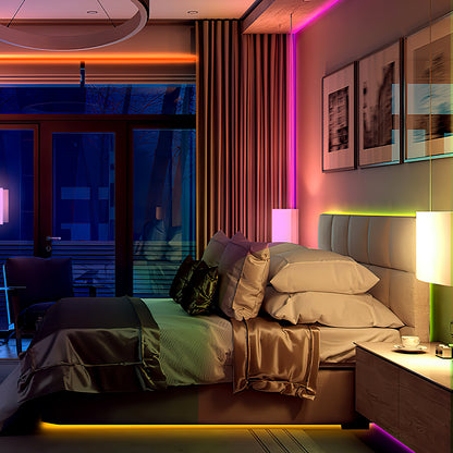 Hebitod LED Strip Neon Strip RGBIC 3m with Remote Control, APP