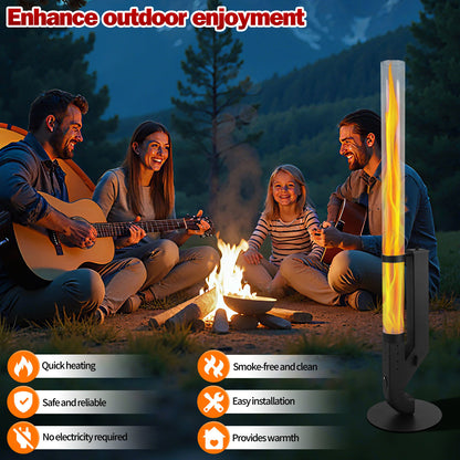 Hebitod Outdoor Pellet Heater for Patio Heater Fire Tube Stainless Steel