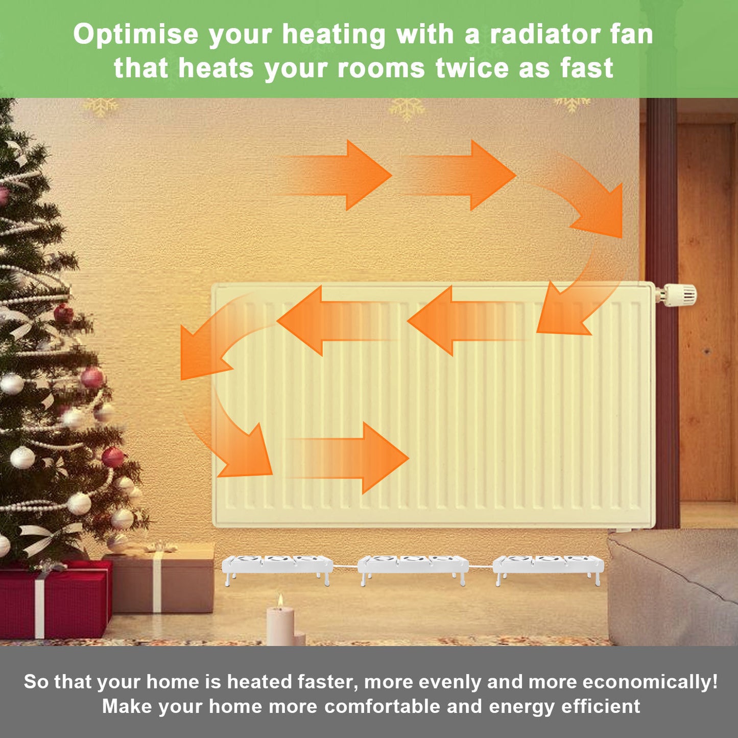 Hebitod Radiator Fan Radiator Booster 3 Fans