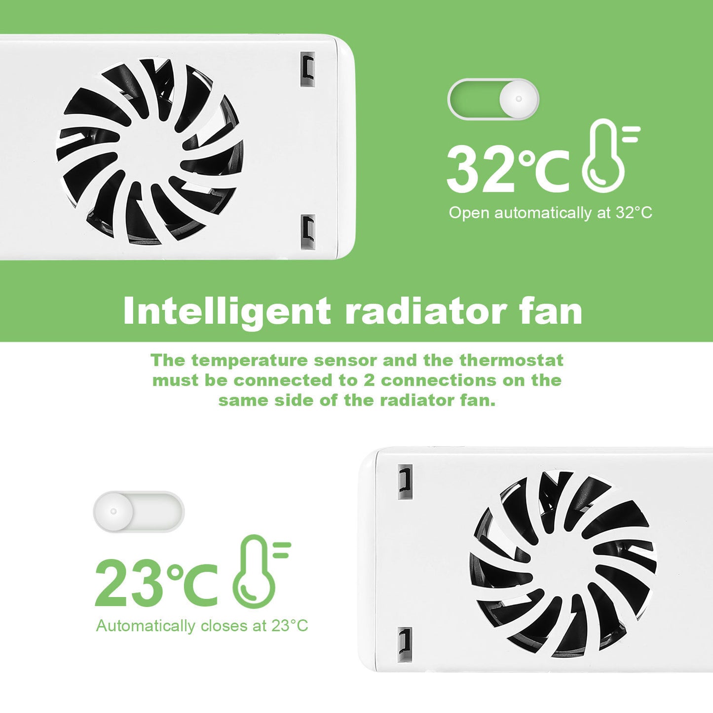 Hebitod Radiator Fan Radiator Booster 3 Fans