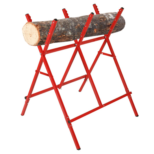 Hebitod Steel Log Sawhorse Folding up to 100 kg for Chainsaw & Handsaw
