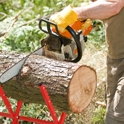 Hebitod Steel Log Sawhorse Folding up to 100 kg for Chainsaw & Handsaw