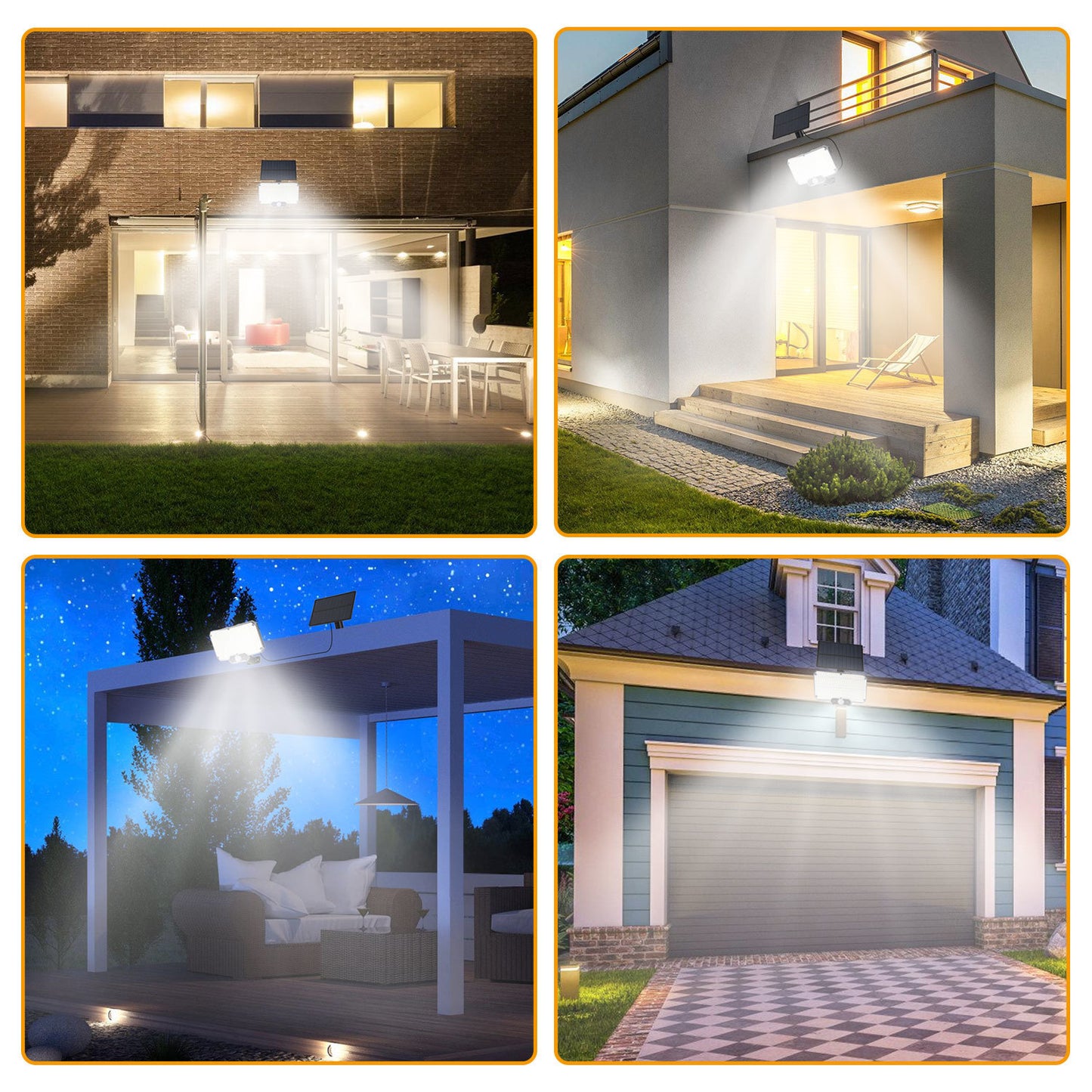 Hebitod Solar Security Light Outdoor Motion Sensor 2 Pack