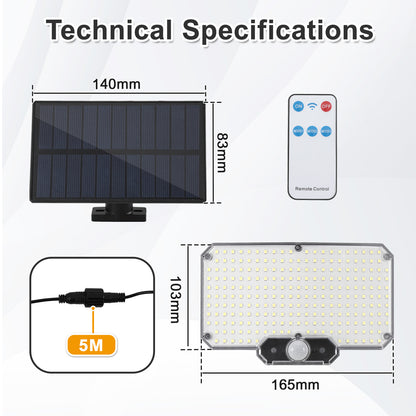 Hebitod Solar Security Light Outdoor Motion Sensor 2 Pack