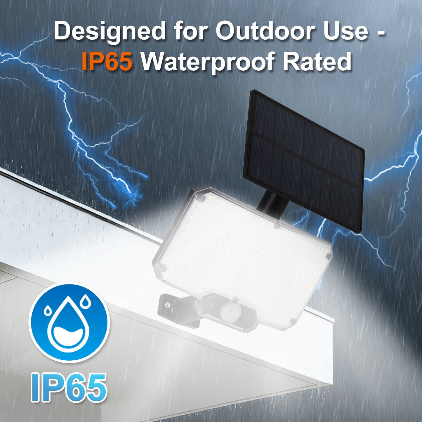 Hebitod Solar Security Light Outdoor Motion Sensor 2 Pack