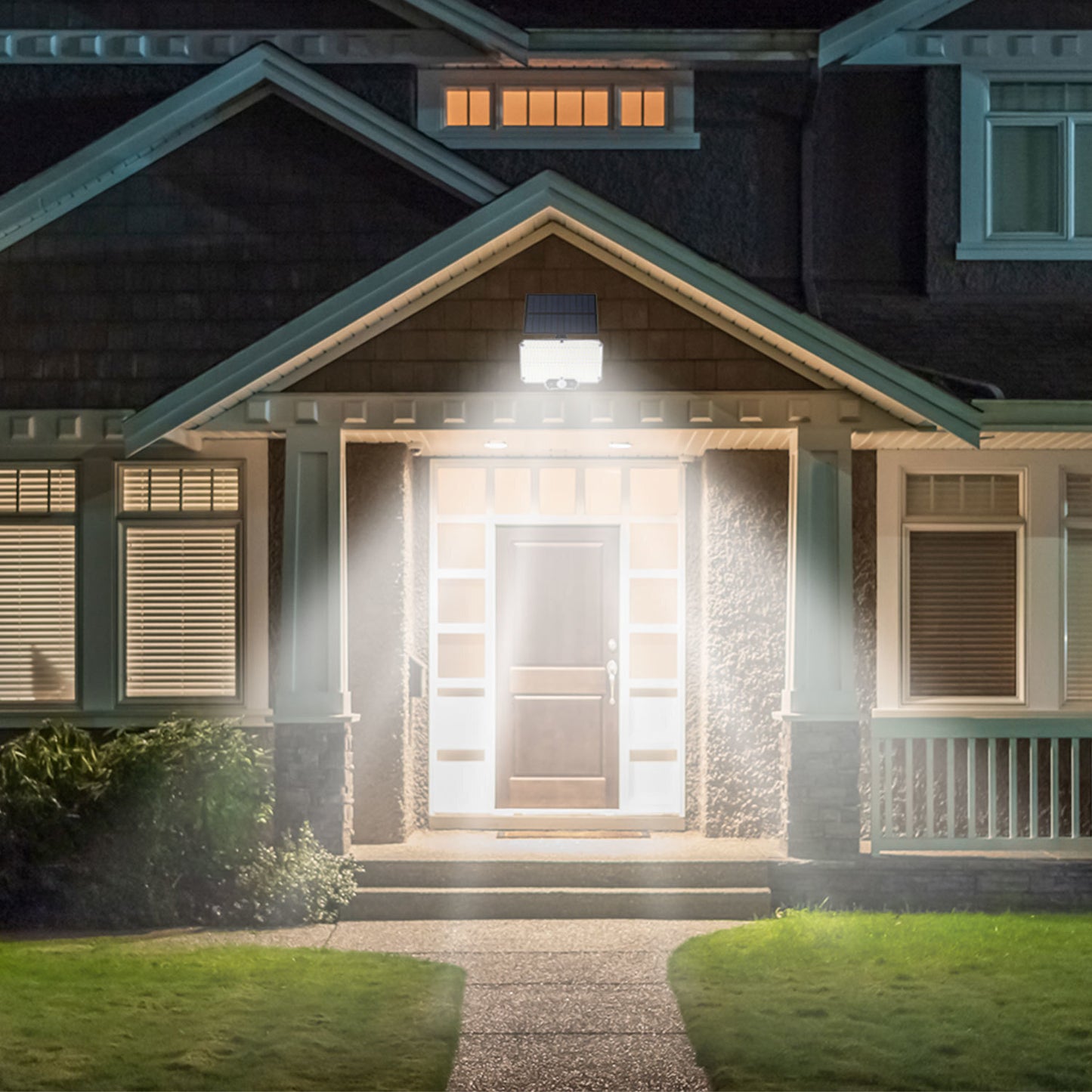 Hebitod Solar Security Light Outdoor Motion Sensor 2 Pack