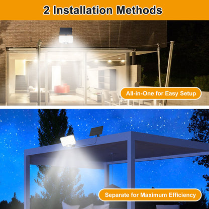 Hebitod Solar Security Light Outdoor Motion Sensor 2 Pack