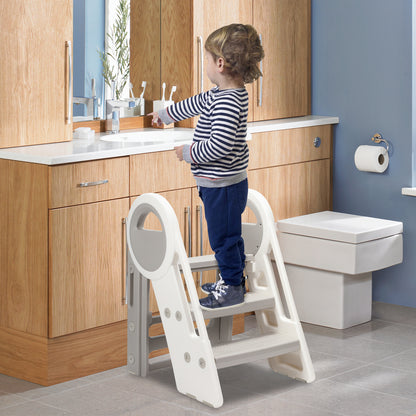 Hebitod Step Stool for Kids 3 Step Adjustable with Handles