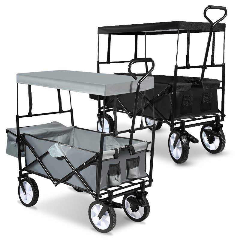 Hebitod Trolley Cart Wagon Cart Folding With Canopy Camping