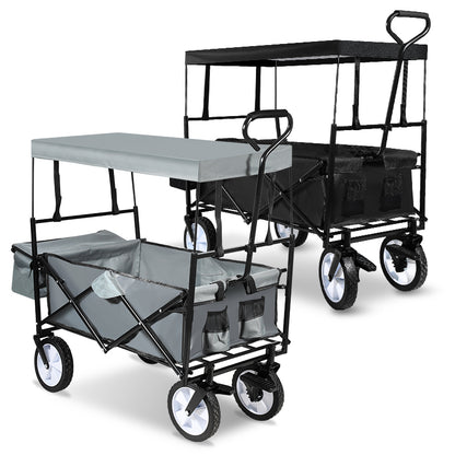 Hebitod Trolley Cart Wagon Cart Folding With Canopy Camping