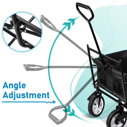 Hebitod Trolley Cart Wagon Cart Folding With Canopy Camping