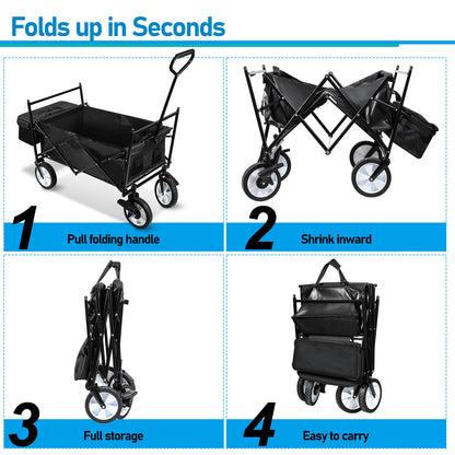 Hebitod Trolley Cart Wagon Cart Folding With Canopy Camping