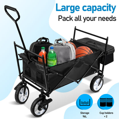 Hebitod Trolley Cart Wagon Cart Folding With Canopy Camping